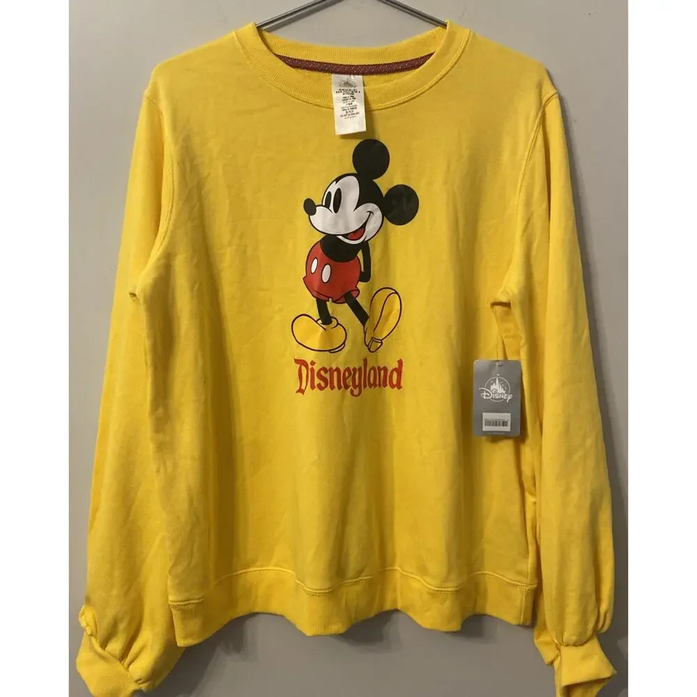 Disney Mickey Mouse Pullover Sweatshirt for Adults Disneyland L NWT - Picture 1 of 5